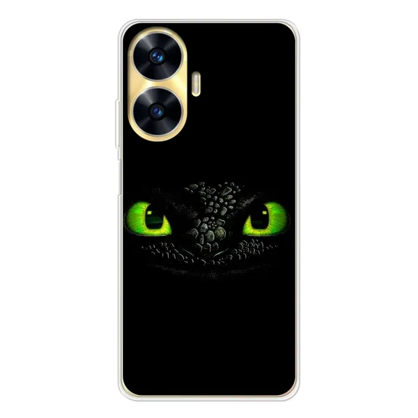Чехол с рисунком «Глаза Беззубика» для Realme C56 Чехол с рисунком «Глаза Беззубика» для Realme C56