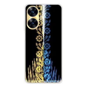 Силиконовый Чехол на Realme C56 (Патриотическая вышиванка)