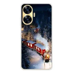 Силіконовий бампер на різдво для Realme C56 (Потяг)