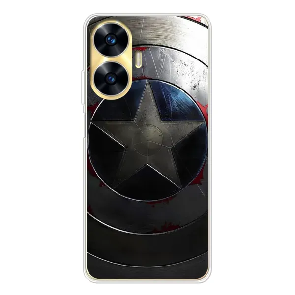 Чехол с рисунком «Ретро Щит Капитана» для Realme C56 Чехол с рисунком «Ретро Щит Капитана» для Realme C56