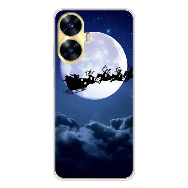 Чехол с рисунком «Санта - луна» для Realme C56 Чехол с рисунком «Санта - луна» для Realme C56