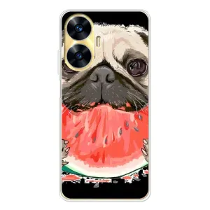 Чохол (ТПУ) Милі песики для Realme C56 (Смішний Мопс)
