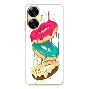 Чехол с изображением вкусной еды для Realme C56 (Сочные пончики)