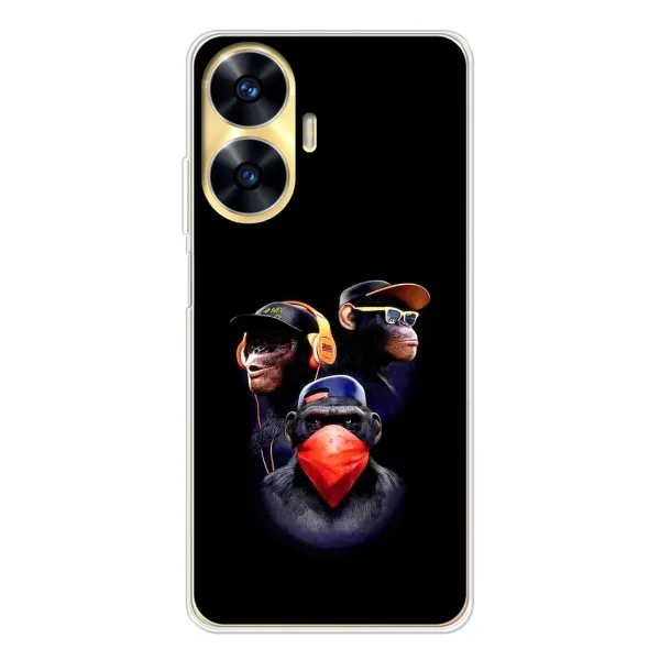 Чехол с рисунком «Три обезьяны» для Realme C56 Чехол с рисунком «Три обезьяны» для Realme C56