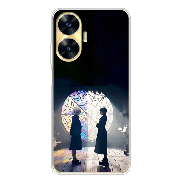 Чехол с рисунком «Уэнсдей и Энди» для Realme C56 Чехол с рисунком «Уэнсдей и Энди» для Realme C56