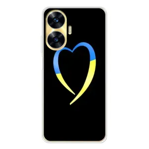 Силиконовый Чехол на Realme C56 (Я-Украина) (Украинское сердце)