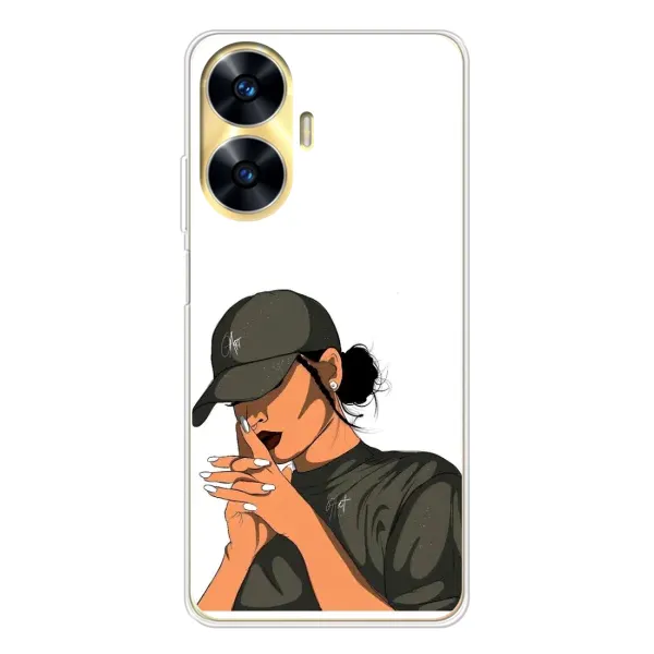 Чехол с рисунком «В зеленом» для Realme C56 Чехол с рисунком «В зеленом» для Realme C56
