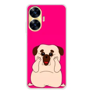 Чохол (ТПУ) Милі песики для Realme C56 (Веселий Мопсік)