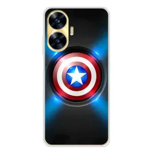 Чохол с Щітом Капітана Америки на Realme C56 (Яскраий Щит Капітана)