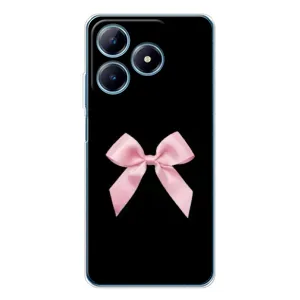 Чехол банты для Realme C61 (Бант на черном)