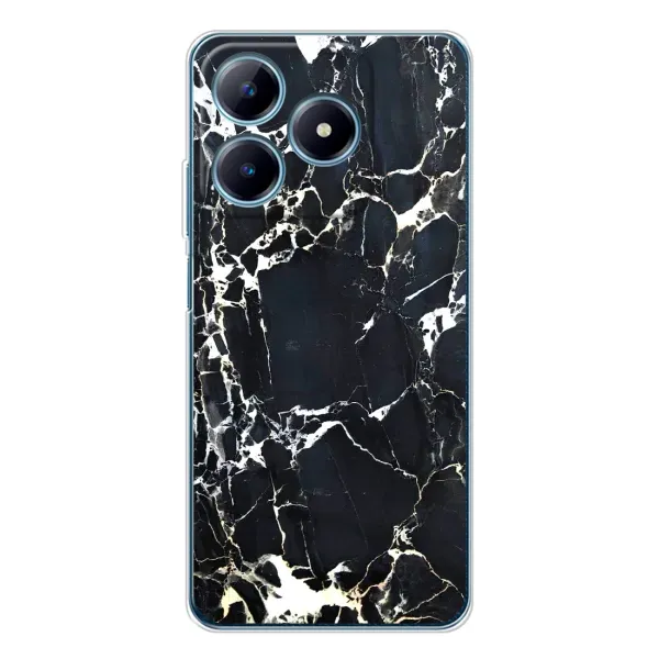 Чехол с рисунком «Чёрный мрамор» для Realme C61 Чехол с рисунком «Чёрный мрамор» для Realme C61