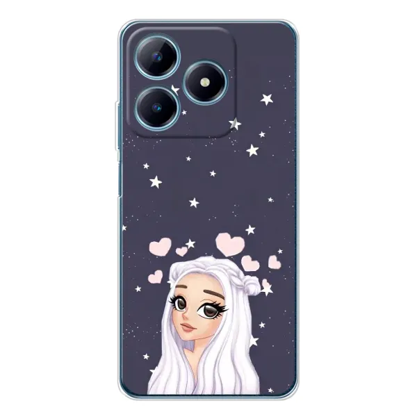 Чехол с рисунком «Девушка и сердечки» для Realme C61 Чехол с рисунком «Девушка и сердечки» для Realme C61