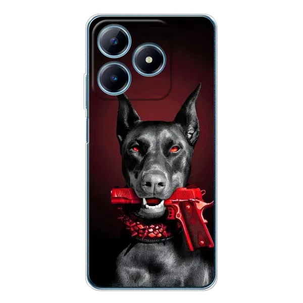 Чехол с рисунком «Доберман злой» для Realme C61 Чехол с рисунком «Доберман злой» для Realme C61