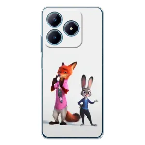 Силиконовый чехол с принтом Зоотрополіс для Realme C61 (Джуди и Ник)