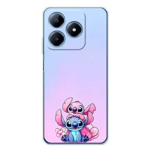 Чехол с рисунком Стич для Realme C61 (Энджл и Стич)