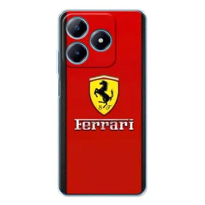 Силиконовый бампер с картинкой машины на Realme C61 (Ferrari Logo)