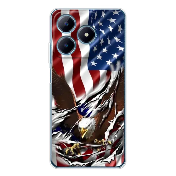 Чехол с рисунком «Флаг USA» для Realme C61