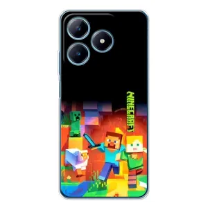Чохли для Realme C61 (Персонажі МайнКрафт) (Герой Майнкрафт)