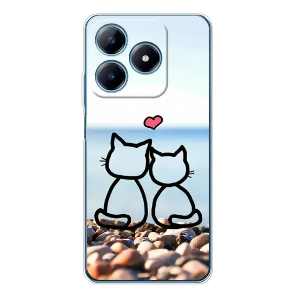 Чехол с рисунком «Котейки» для Realme C61 Чехол с рисунком «Котейки» для Realme C61