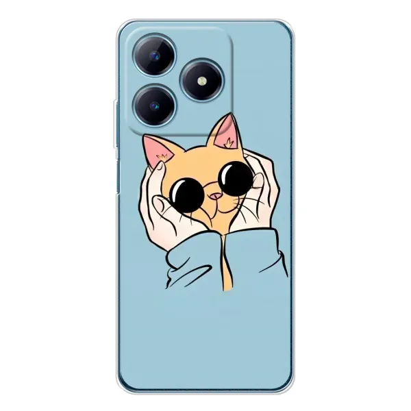 Чехол с рисунком «КОТИК в очках» для Realme C61 Чехол с рисунком «КОТИК в очках» для Realme C61