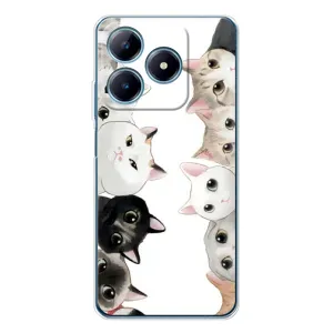 Силиконовый чехол с котиком для Realme C61 (Коты)