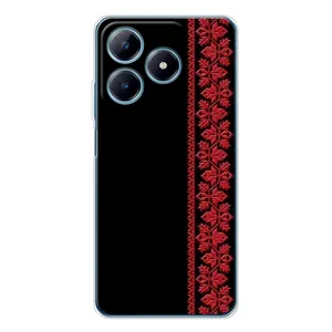 Силиконовый Чехол на Realme C61 (Красная Вышиванка)