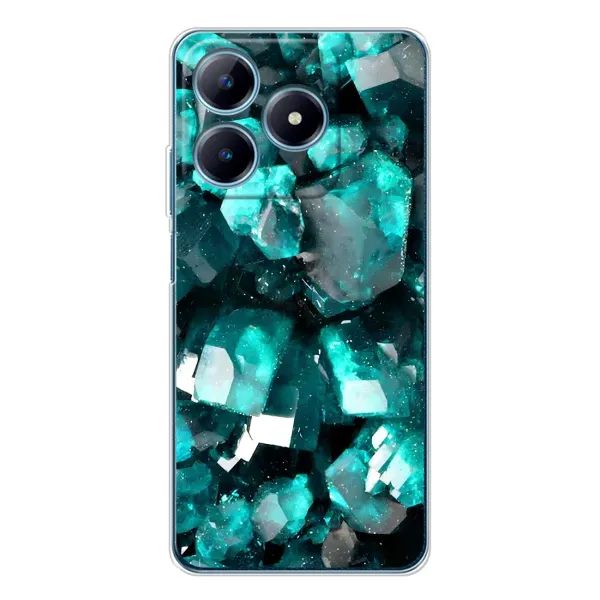 Чехол с рисунком «Кристалы» для Realme C61