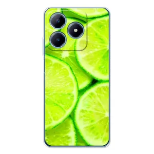 Чехол с изображением вкусной еды для Realme C61 (Лайм)