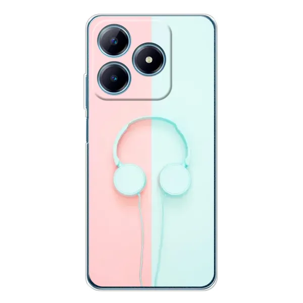 Чехол с рисунком «Наушники» для Realme C61 Чехол с рисунком «Наушники» для Realme C61