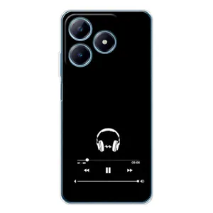 Чохол з картинками на чорному фоні для Realme C61 (Плеєр)