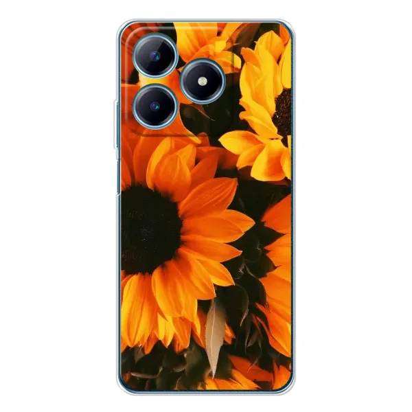 Чехол с рисунком «подсолнухи» для Realme C61 Чехол с рисунком «подсолнухи» для Realme C61