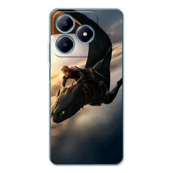 Чехол с рисунком «Полет Беззубика» для Realme C61