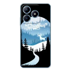 Силиконовый бампер на рождество для Realme C61 (Рождественский Олень)