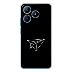 Чохол з картинками на чорному фоні для Realme C61 (Літак)