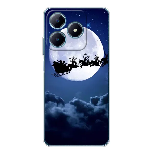Чехол с рисунком «Санта - луна» для Realme C61 Чехол с рисунком «Санта - луна» для Realme C61