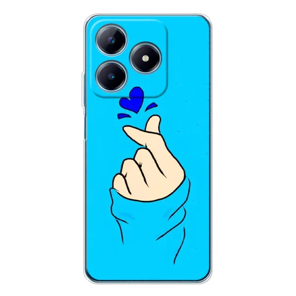 Чехол с рисунком «Сердце на синем» для Realme C61 Чехол с рисунком «Сердце на синем» для Realme C61