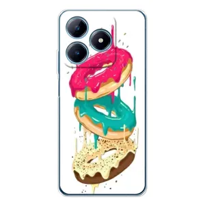 Чехол с изображением вкусной еды для Realme C61 (Сочные пончики)