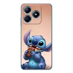 Чехол с рисунком Стич для Realme C61 (Стич с шоколадом)