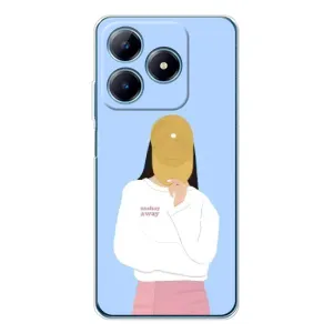 Силиконовый Чехол на Realme C61 с картинкой Стильных Девушек (Желтая кепка)