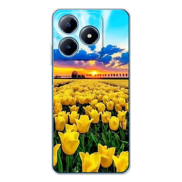 Чехол с рисунком «Желтые тюльпаны» для Realme C61 Чехол с рисунком «Желтые тюльпаны» для Realme C61