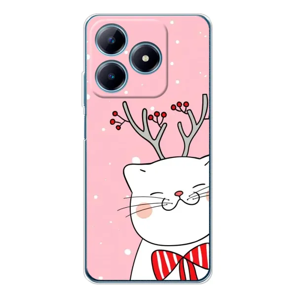 Чехол с рисунком «Зимний кот» для Realme C61 Чехол с рисунком «Зимний кот» для Realme C61