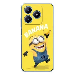 Мультяшный принт на Чехол для Реалми С63 4Джи (Banana)