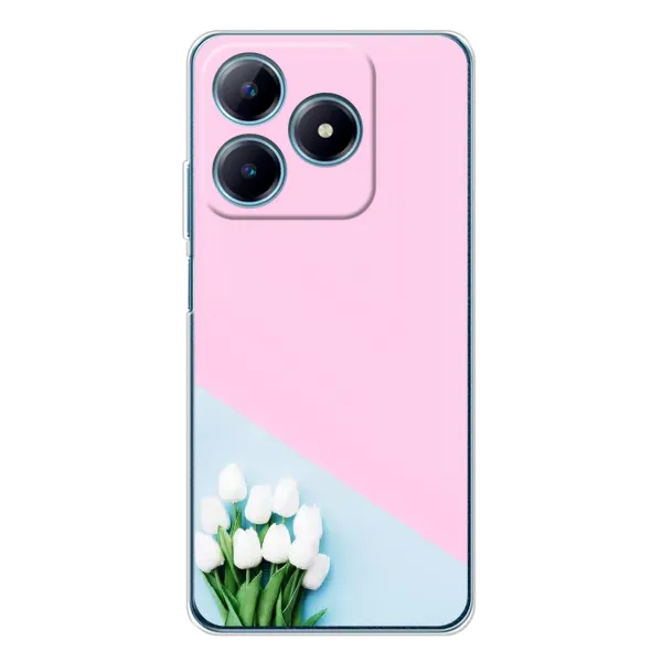 Чехол с рисунком «Белые тюльпаны» для Realme C63 4G Чехол с рисунком «Белые тюльпаны» для Realme C63 4G