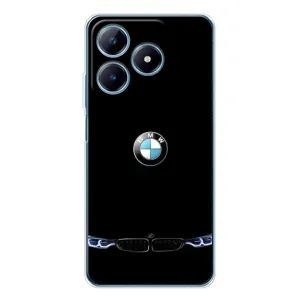 Силіконовий бампер з картинкою машини на Realme C63 4G (Чорний BMW)