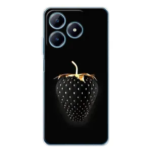 Чехол с изображением вкусной еды для Realme C63 4G (Чёрная клубника)