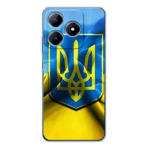Чехол с картинкой (Патриотический ГЕРБ) на Realme C63 4G (Герб и Флаг Украины)