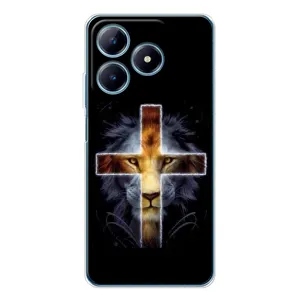 Чехлы для Реалми С63 4Джи (Крест Иисуса) (Иисус Лев)