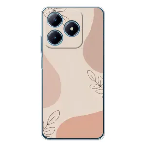 Чохол квітковий дизайн для Realme C63 4G (Кориневий фон)