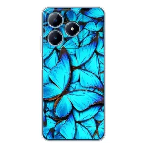 Силиконовый бампер с картинкой животных для Realme C63 4G (Крылья бабочек)