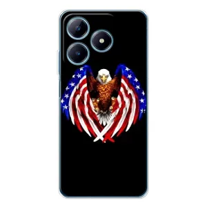 Чехол Флаг USA для Realme C63 4G (Крылья США)